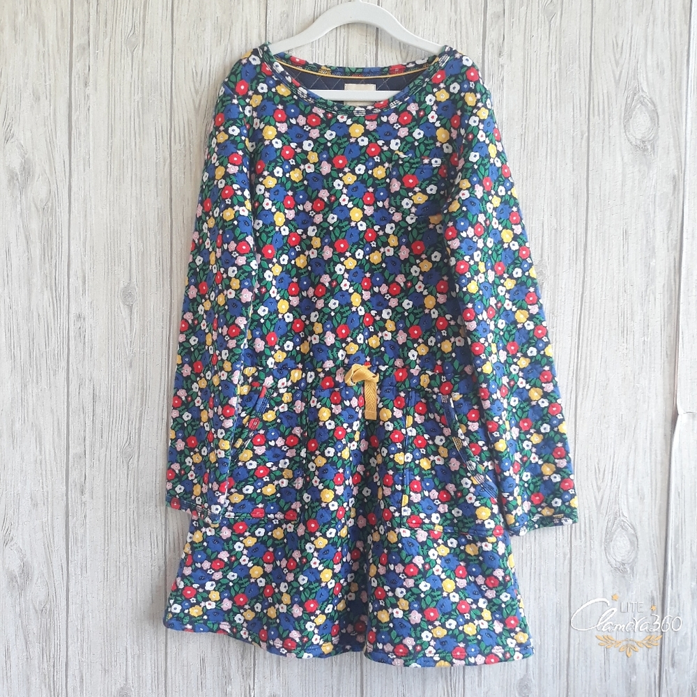 Boden Girls Floral quilted Dress Size 11-12 Y